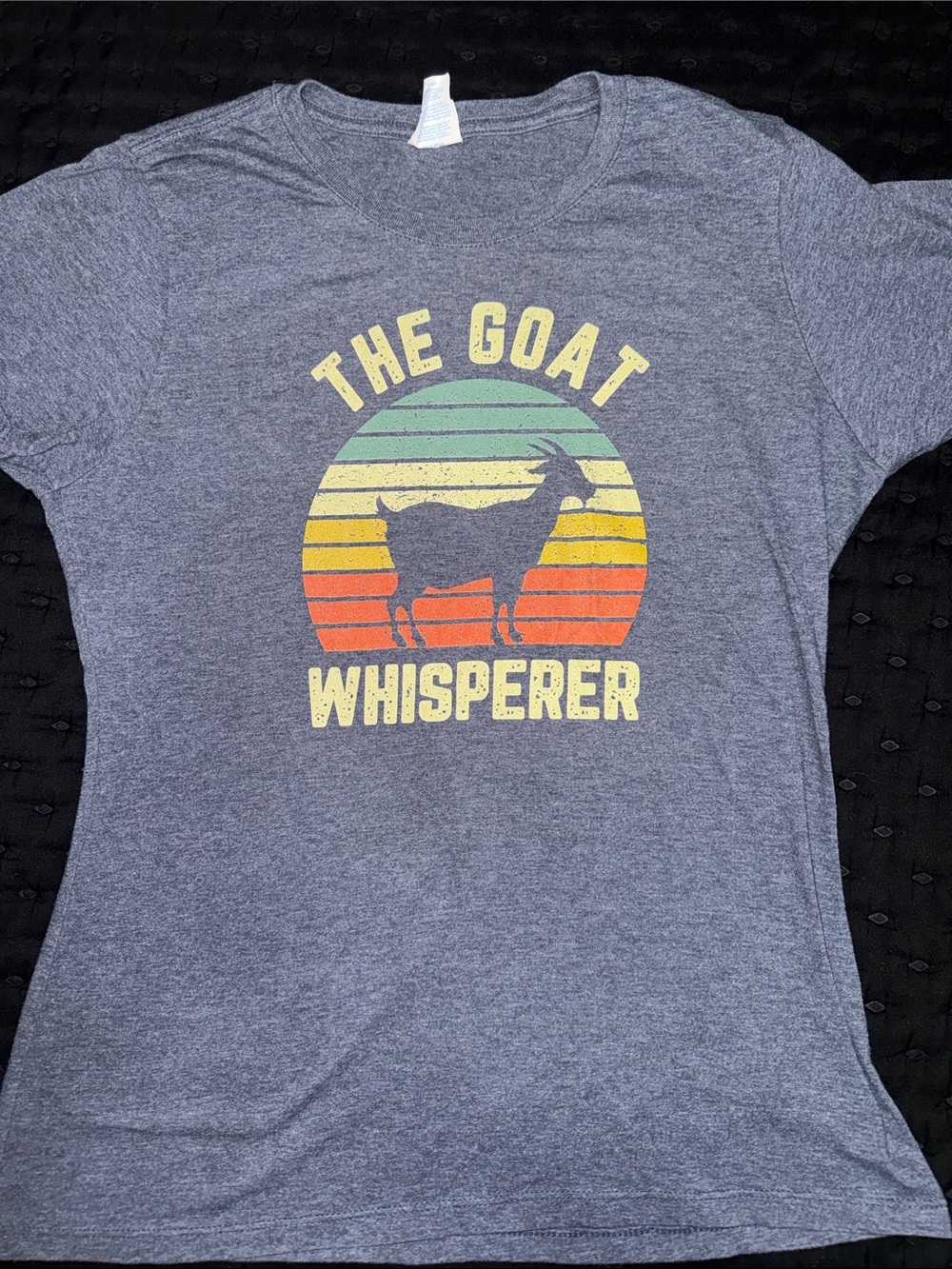 Port and Company Heather Blue 'The Goat Whisperer' Graphic Tee